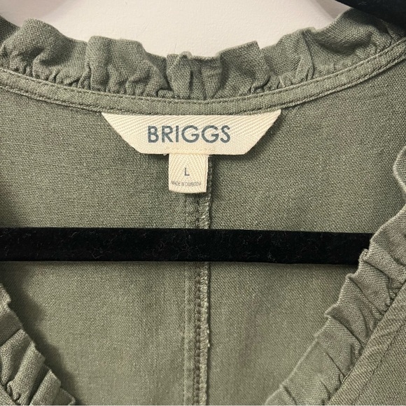 Briggs Women's Linen Blend Sleeveless Dress, Olive Green, Large - Picture 5 of 16